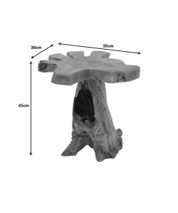 Βοηθητικό τραπέζι Mushile pakoworld teak ξύλο σε φυσική απόχρωση 30x35x45εκ Βοηθητικό τραπέζι Mushile pakoworld teak ξύλο σε φυσική απόχρωση 30x35x45εκ