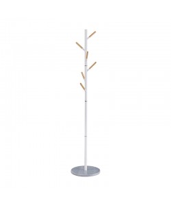 Καλόγερος ρούχων Ponziele μέταλλο σε λευκή απόχρωση Φ37x174εκ