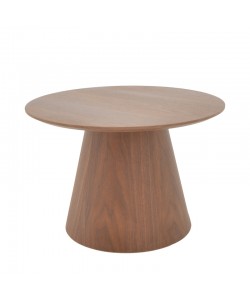 Τραπέζι σαλονιού Kayano pakoworld καρυδί mdf Φ60x40εκ