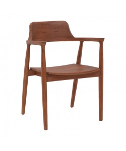 Πολυθρόνα Jambene pakoworld teak ξύλο σε καρυδί απόχρωση 57x54x79εκ