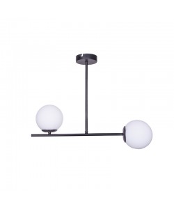 Φωτιστικό οροφής δίφωτο Opedro pakoworld E27 μαύρο μέταλλο 60x30x40εκ