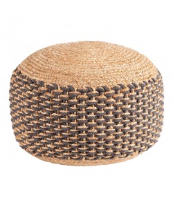Σκαμπό-πουφ Boboa Inart γιούτα σε φυσική απόχρωση Φ40x30εκ