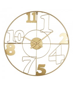 Ρολόι τοίχου Hugo Inart μέταλλο σε χρυσή απόχρωση 60x3x60εκ