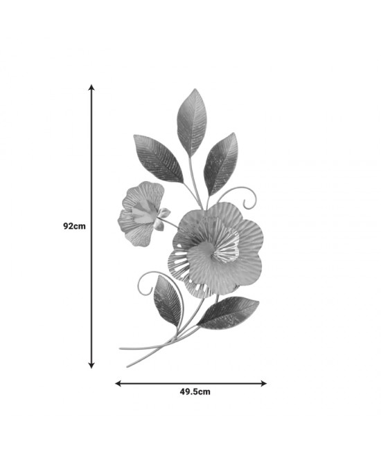Διακοσμητικό τοίχου Lux Inart μέταλλο σε χρυσή-λευκή απόχρωση 49.5x92x7εκ Διακοσμητικό τοίχου Lux Inart μέταλλο σε χρυσή-λευκή απόχρωση 49.5x92x7εκ