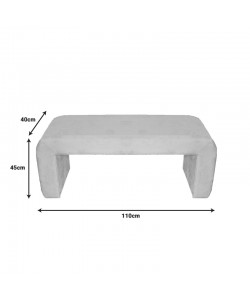 Σκαμπό Gagga Inart βελούδο ύφασμα σε πράσινη απόχρωση 110x40x45εκ