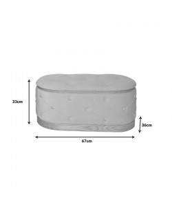 Σκαμπό μπαούλο Royel Inart σετ 2 τεμ βελούδο ύφασμα σε μαύρη και μπεζ απόχρωση