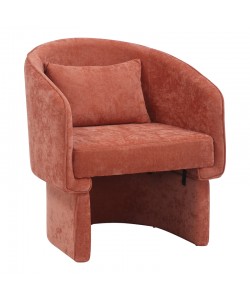 Πολυθρόνα Playmob pakoworld ύφασμα σε κεραμιδί απόχρωση 69x65x79εκ