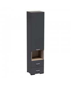 Βιτρίνα-στήλη Toscana pakoworld σε ανθρακί απόχρωση 50x42x222.5εκ
