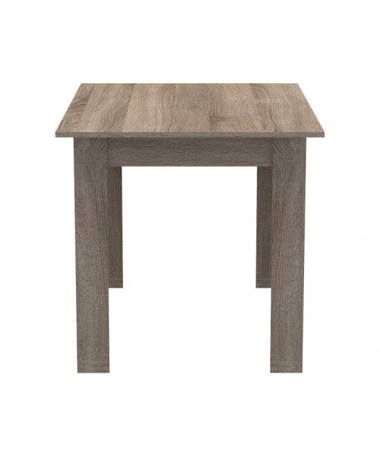 Τραπέζι Manka pakoworld σε sonoma truffle απόχρωση 110x80x77εκ