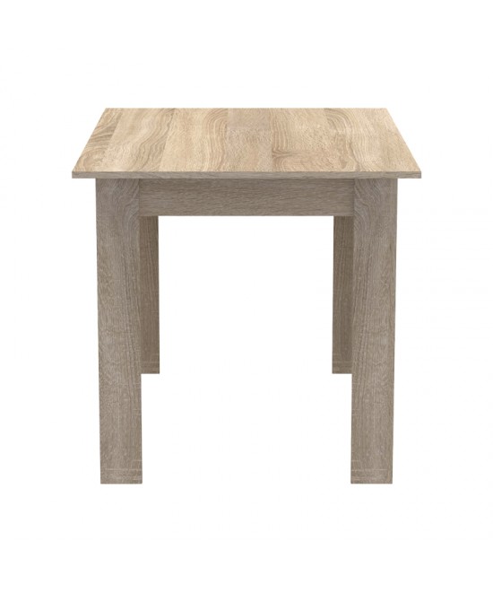 Τραπέζι Manka pakoworld σε sonoma απόχρωση 110x80x77εκ