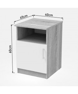 Κομοδίνο Galdi pakoworld σε sonoma απόχρωση 40x45x60εκ