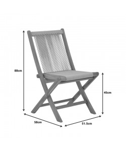 Καρέκλα Banou pakoworld πτυσσόμενη teak ξύλο και pe σχοινί σε φυσική απόχρωση 51.5x58x88εκ Καρέκλα Banou pakoworld πτυσσόμενη teak ξύλο και pe σχοινί σε φυσική απόχρωση 51.5x58x88εκ