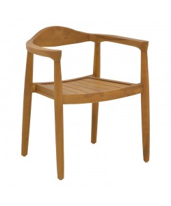 Πολυθρόνα Ganny pakoworld teak ξύλο σε φυσική απόχρωση 59x56x71εκ
