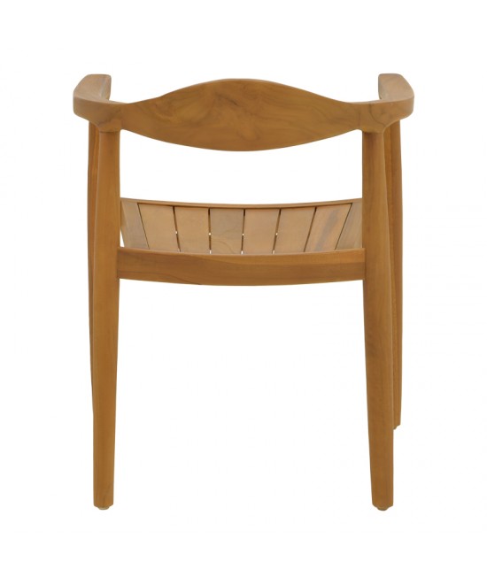 Πολυθρόνα Ganny pakoworld teak ξύλο σε φυσική απόχρωση 59x56x71εκ