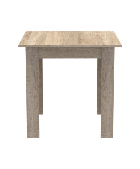 Τραπέζι Manka I pakoworld σε sonoma απόχρωση 80x80x77εκ