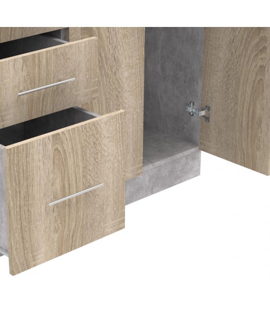 Σύνθεση κουζίνας Festa I pakoworld μελαμίνη σε sonoma απόχρωση 100x60x85εκ