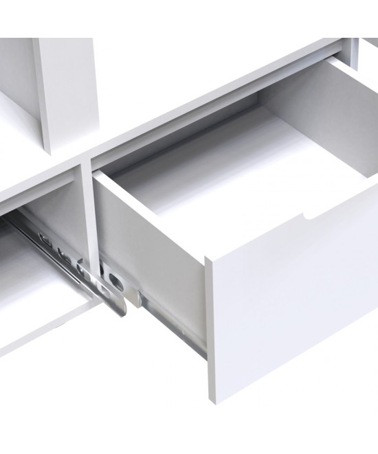 Ντουλάπα δίφυλλη Afina pakoworld mdf σε λευκή glossy απόχρωση 100x57x213εκ