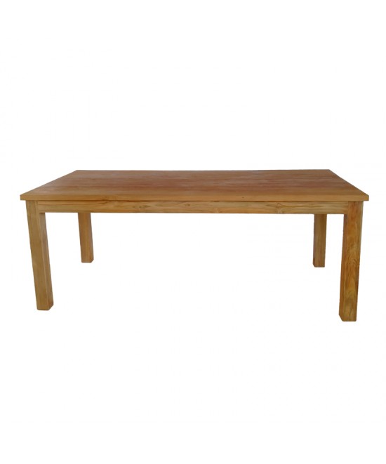 Τραπέζι Wooly pakoworld teak ξύλο σε φυσική απόχρωση 220x90x75εκ