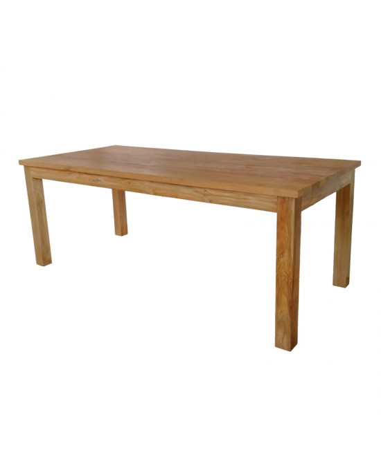 Τραπέζι Wooly pakoworld teak ξύλο σε φυσική απόχρωση 220x90x75εκ