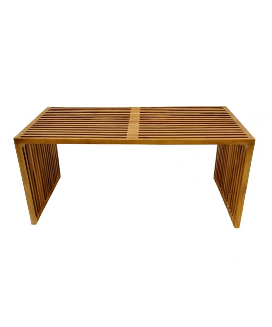 Τραπέζι Marlin pakoworld teak ξύλο σε φυσική απόχρωση 100x50x45εκ