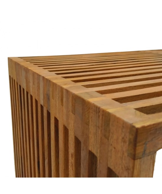 Τραπέζι Marlin pakoworld teak ξύλο σε φυσική απόχρωση 100x50x45εκ