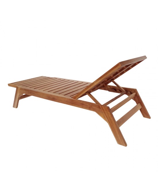 Ξαπλώστρα Melop pakoworld teak ξύλο σε φυσική απόχρωση 200x70x35εκ Ξαπλώστρα Melop pakoworld teak ξύλο σε φυσική απόχρωση 200x70x35εκ