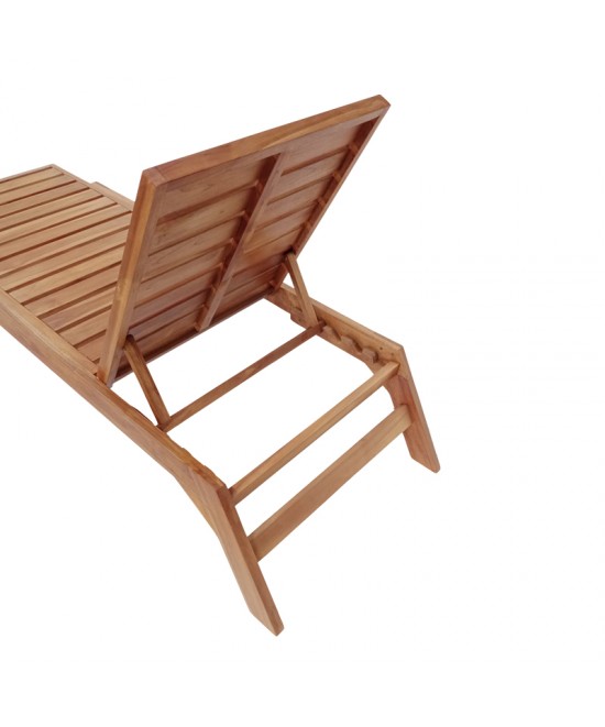 Ξαπλώστρα Melop pakoworld teak ξύλο σε φυσική απόχρωση 200x70x35εκ Ξαπλώστρα Melop pakoworld teak ξύλο σε φυσική απόχρωση 200x70x35εκ