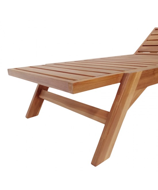 Ξαπλώστρα Melop pakoworld teak ξύλο σε φυσική απόχρωση 200x70x35εκ Ξαπλώστρα Melop pakoworld teak ξύλο σε φυσική απόχρωση 200x70x35εκ