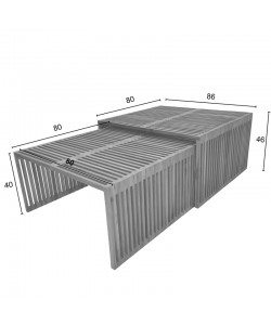 Τραπέζι Tinnie pakoworld σετ 2τεμ teak ξύλο σε φυσική απόχρωση Τραπέζι Tinnie pakoworld σετ 2τεμ teak ξύλο σε φυσική απόχρωση