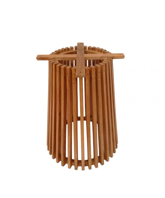 Βάση τραπεζιού εσωτερικού χώρου Galy pakoworld mindi ξύλο σε φυσική απόχρωση Φ60x75εκ