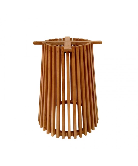 Βάση τραπεζιού εσωτερικού χώρου Galy pakoworld mindi ξύλο σε φυσική απόχρωση Φ60x75εκ