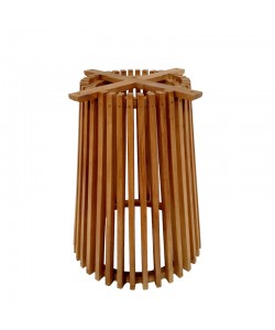 Βάση τραπεζιού εσωτερικού χώρου Galy pakoworld mindi ξύλο σε φυσική απόχρωση Φ60x75εκ