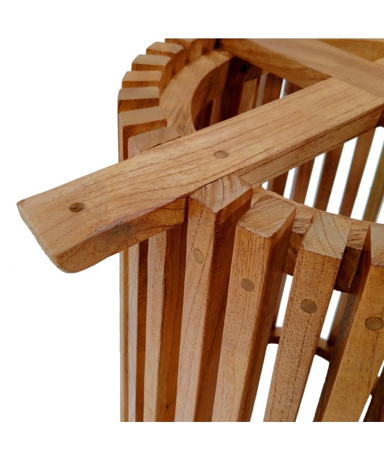 Βάση τραπεζιού εσωτερικού χώρου Galy pakoworld mindi ξύλο σε φυσική απόχρωση Φ60x75εκ