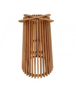 Βάση τραπεζιού μπαρ εσωτερικού χώρου Galy pakoworld mindi ξύλο σε φυσική απόχρωση Φ60x90εκ