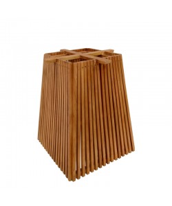 Βάση τραπεζιού εσωτερικού χώρου Darius pakoworld mindi ξύλο σε φυσική απόχρωση 60x60x75εκ