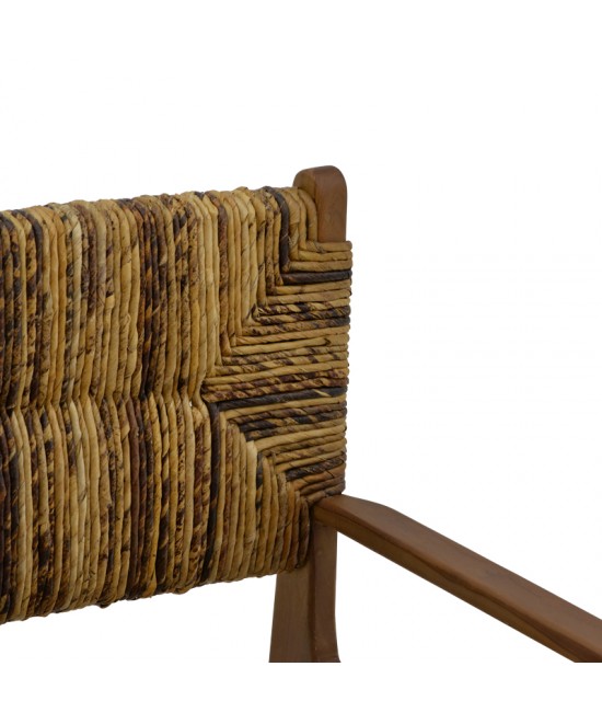 Πολυθρόνα Refane pakoworld φυσικό teak ξύλο-banana σχοινί 55x60x85εκ