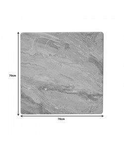 Επιφάνεια τραπεζιού Dirgo pakoworld τ.Werzalit ανοιχτό γκρι σε όψη μαρμάρου 70x70εκ