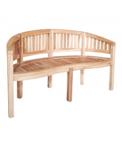 Καναπές τριθέσιος Coren pakoworld φυσικό teak ξύλο 150x61x87εκ