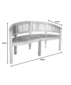 Καναπές τριθέσιος Coren pakoworld φυσικό teak ξύλο 150x61x87εκ Καναπές τριθέσιος Coren pakoworld φυσικό teak ξύλο 150x61x87εκ