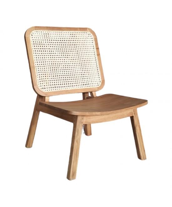Πολυθρόνα Viborg pakoworld φυσικό teak ξύλο-φυσικό rattan 60x75x87εκ Πολυθρόνα Viborg pakoworld φυσικό teak ξύλο-φυσικό rattan 60x75x87εκ