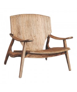 Πολυθρόνα Brazin pakoworld φυσικό teak ξύλο 72x71x77εκ