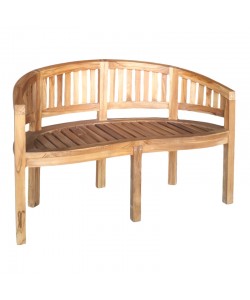 Καναπές διθέσιος Coren pakoworld φυσικό teak ξύλο 130x61x87εκ