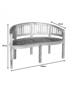 Καναπές διθέσιος Coren pakoworld φυσικό teak ξύλο 130x61x87εκ Καναπές διθέσιος Coren pakoworld φυσικό teak ξύλο 130x61x87εκ