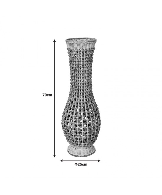 Βάζο Gucre Inart ξύλο-rattan pe σε φυσική απόχρωση Φ25x70εκ Βάζο Gucre Inart ξύλο-rattan pe σε φυσική απόχρωση Φ25x70εκ