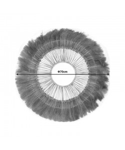 Διακοσμητικό τοίχου Ramine Inart μπανάνα ξύλο σε φυσική απόχρωση Φ70x10εκ