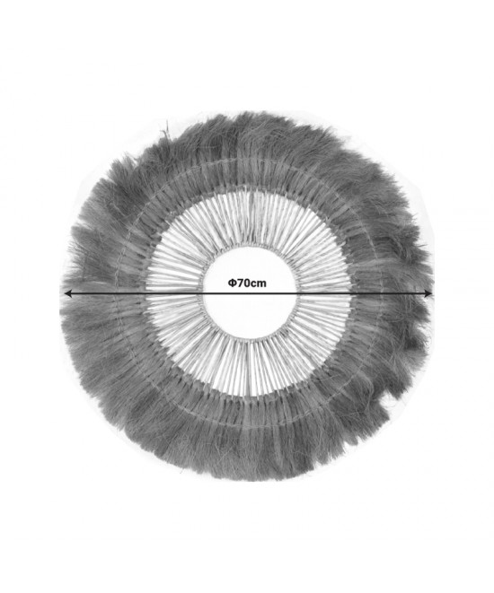 Διακοσμητικό τοίχου Ramine Inart μπανάνα ξύλο σε φυσική απόχρωση Φ70x10εκ