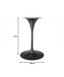 Βάση τραπεζιού Martiga pakoworld μεταλλική σε μαύρη απόχρωση Φ51x72εκ