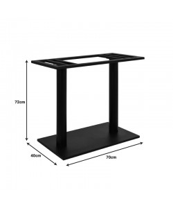 Βάση τραπεζιού Soign pakoworld μεταλλική σε μαύρη απόχρωση 80x40x72εκ