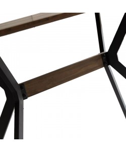 Τραπέζι Laluka pakoworld με μαύρα μεταλλικά πόδια σε καρυδί απόχρωση 120x70x74εκ