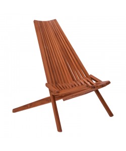 Πολυθρόνα Phoenox pakoworld πτυσσόμενη φυσικό teak ξύλο 101x63x80εκ